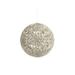 The Holiday Aisle® Oversized Metallic Globe Snowflake Ornament Ball Ornament Plastic in Gray/Yellow | 8.5 H x 8.5 W x 8.5 D in | Wayfair