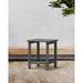 POLYWOOD® Long Island 18" Outdoor Side Table Plastic in Gray | 18 H x 15 W x 15 D in | Wayfair ECT18GY