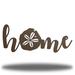 Rosalind Wheeler Alneisha Home Sand Dollar Coastal Metal Wall Décor Metal in Brown | 9 H x 24 W x 0.06 D in | Wayfair