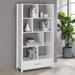 Latitude Run® Leelin 68" H x 35.5" W Geometric Bookcase Wood in White | 68 H x 35.5 W x 15.5 D in | Wayfair 9030E489C7AE4DBDB13AF5BD8F54F593