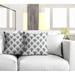 Rosecliff Heights Bowenville Indoor/Outdoor Geometric Square Throw Cushion Polyester/Polyfill blend in Gray | 19 H x 19 W x 5.25 D in | Wayfair