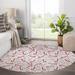 Pink/Red 60 x 60 x 0.08 in Area Rug - The Twillery Co.® Michaella Candy Cane Kisses White Area Rug By The Holiday Aisle® Polyester | Wayfair