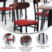 2PK Commercial Metal Dining Chairs with Wood Seat & Boomerang Back