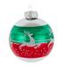 Kurt Adler 80MM Red and Green Reindeer Glass Ball Ornaments, 6 Piece Set - N/A