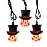 Kurt Adler UL 10-Light Snowman Head Light Set - N/A