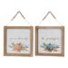 Framed Pumpkin Print w/ Bead Hanger (Set of 2)