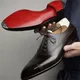 Oxfords-Chaussures provoqué brogue à lacets sculptées rétro pour hommes chaussures d'affaires à