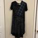Lularoe Dresses | Euc Lularoe Black Velvet Carly & Leggings | Color: Black | Size: Carly-Xs Leggings-Os