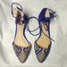 Jessica Simpson Shoes | Jessica Simpson Lace Up Flats | Color: Blue/Cream | Size: 6.5