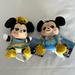 Disney Toys | New Disney Wishables 50th Anniversary Mickey & Minnie Mouse 5" Plush + Tote | Color: Blue/Gold | Size: Osbb
