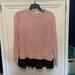 Kate Spade Sweaters | Kate Spade Women’s Sweater, Light Pink With Black/White Polka Dot Hem, Size S | Color: Black/Pink | Size: S