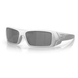 Oakley OO9014 Gascan Sunglasses - Men's X-Silver Frame Prizm Black Polarized Lens Asian Fit 60 OO9014-9014C1-60