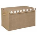 Atmosphera - Coffre de Rangement Enfant Pompons 57cm Marron