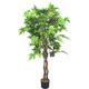 Erable Plante Arbre Artificielle Artificiel Plastique 130cm avec Bois Véritable Domaine Interne