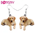 Bonsny-Boucles d'oreilles pendantes en acrylique pour femmes et filles bijoux animaux mignons