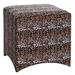 StyleCraft Home Dann Foley Solid Wood Accent Stool Linen/Wood/Upholstered in Black/Brown | 19 H x 18 W x 18 D in | Wayfair DFF20059DS