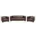 Latitude Run® 3 Piece Faux Leather Living Room Set Faux Leather in Brown | 26 H x 80.25 W x 31.25 D in | Wayfair Living Room Sets