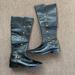 Michael Kors Shoes | Michael Kors Black Leather Studded Riding Boots Buckle Knee Length Size 6 | Color: Black | Size: 6