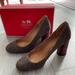 Coach Shoes | Coach Shoes Heels Pumps Ophelia Lux Flt/Embs Croc Brown Red Maroon Size 9m W Box | Color: Brown/Red | Size: 9