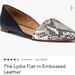 Madewell Shoes | Madewell Lydia Flat In Embossed Leather (7.5) | Color: Black/Gray | Size: 7.5