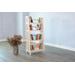 "Marble White 60""H Folding Bookcase - Sunny Designs 2839MW-60"