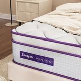 Sersper 12-Inch Medium Euro Top Memory Foam and Pocket Spring Hybrid Mattress