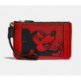 Coach Bags | Coach Small Red Wallet Disney Mickey Mouse X Keith Haring Purse Wristlet Bag New | Color: Black/Red | Size: Os