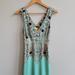 Anthropologie Dresses | Anthropologie Maeve Gorgeous Patterned Aqua Midi Dress | Color: Blue | Size: 0