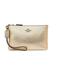 Coach Bags | Coach Metallic Small Wristlet Soft Gold Wrist Strap Leather Bag Zip Handbag New | Color: Gold | Size: Os