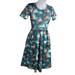 Lularoe Dresses | Lularoe Women's Amelia Pleats Pockets Knee Length Dress Xxs Geometric Textured | Color: Green | Size: 00