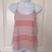 Victoria's Secret Tops | Euc Victorias Secret Supermodel Essentials Striped T Back Tank | Color: Cream/Pink | Size: S