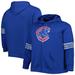 Women's Royal/Heather Gray Chicago Cubs Plus Size Front Logo Full-Zip Hoodie