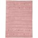 Wollteppich CARPETFINE "Gabbeh Uni" Teppiche Gr. B/L: 120 cm x 170 cm, 15 mm, 1 St., rosa Orientalische Muster reine Wolle, handgewebt, Gabbeh Loom Tiermotiv, auch als Läufer