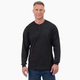 Dickies Men's Long Sleeve Henley T-Shirt - Black Size L (WLR05)