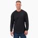 Dickies Men's Long Sleeve Henley T-Shirt - Black Size L (WLR05)