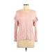 TWO by Vince Camuto Long Sleeve T-Shirt: Pink Tops - Women's Size Medium