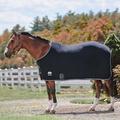 SmartPak Deluxe Fleece Cooler - 69 - Black w/ Grey Trim & White Piping - Smartpak