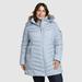 Eddie Bauer Plus Size Women's Winter Coat Sun Valley Down Parka Puffer Jacket - Blue Smoke - Size 1X