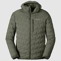 Eddie Bauer Men's MicroTherm FreeFuse Stretch Down Hooded Puffer Jacket - Green - Size XXL