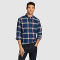 Eddie Bauer Men's Eddie's Favorite Flannel - Plaid - Cadet - Size M