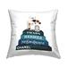 Stupell Blue Fashion Makeup Accessories On Glam Books Printed Throw Pillow by Amanda Greenwood