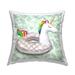 Stupell Glam Unicorn Fashion Pool Float Printed Throw Pillow by Ziwei Li