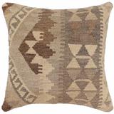 Bohemian Hampton Turkish Hand-Woven Kilim Pillow - 18'' x 18''