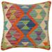 Boho Chic Farr Turkish Hand-Woven Kilim Pillow - 18'' x 18''