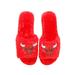 Women's FOCO Red Chicago Bulls Rhinestone Fuzzy Slippers