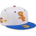 Men's New Era White/Royal Chicago White Sox 2005 World Series Cherry Lolli 59FIFTY Fitted Hat