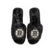 Women's FOCO Black Boston Bruins Rhinestone Fuzzy Slippers