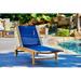 Joss & Main Brookes Sun-lounger Reclining Teak Chaise Lounge Wood/Solid Wood in Blue | 13.75 H x 29 W x 82.75 D in | Outdoor Furniture | Wayfair