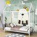 Isabelle & Max™ Dawrin Twin Size Metal House Bed Metal in White | 82 H x 40 W x 78 D in | Wayfair 6EC005C2A6FB41D597B733967FC4A5B9