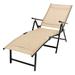 Ebern Designs PVC-Coated Polyester Outdoor Folding Single Chaise Metal in Brown | 37.6 H x 20 W x 40.6 D in | Wayfair